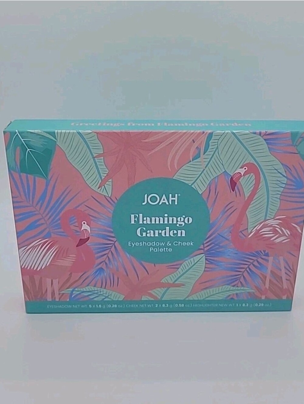 NWT JOAH Beauty Flamingo Garden  Eyeshadow & Cheek Highlighter Palette # FGEP01